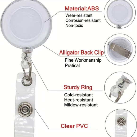 New Nurse Retractable Badge Reel Holder - Picture 2 of 4